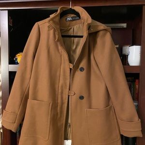 Zara Tan Trench Coat/ Pea Coat